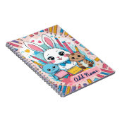 Niedliches Bunny & Cats Notebook - Name Notizblock (Rechte Seite)