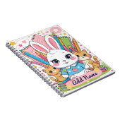 Niedliches Bunny & Cats Notebook - Name Notizblock (Rechte Seite)