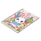 Niedliches Bunny & Cats Notebook - Name Notizblock (Linke Seite)