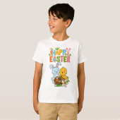 Niedliches Bunny & Chick "Happy Oaster" Kinder T - T-Shirt (Vorne ganz)