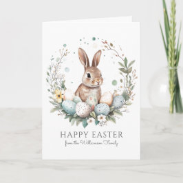 Niedliches Bunny Egge Garland Weinroute Personalis Karte