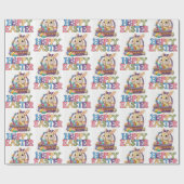 Niedliches Bunny & Eggs Hoppy Ostergeschenk Geschenkpapier (Flach)