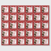 Niedliches Bunny First Christmas Custom Wrapper Geschenkpapier (Flach)