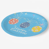 Niedliches Bunny Happy Ostereier Hunt Party Frühja Pappteller (Schrägansicht)