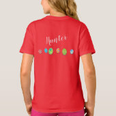Niedliches Bunny Happy Ostereier Hunt Party Frühja T-Shirt (Rückseite)