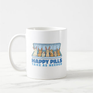 NIEDLICHES BUNNY HAPPY PILLS BOX KAFFEETASSE