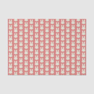 Niedliches Bunny Head Muster Pink Seidenpapier