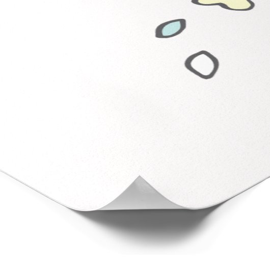 Niedliches Bunny im Kraut - Geburtsstat - Kinderzi Poster (Ecke)