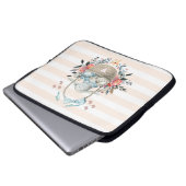 Niedliches Bunny in einem Korb mit Eiern und Hübsc Laptopschutzhülle (Vorne Knopf)