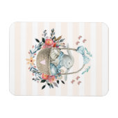 Niedliches Bunny in einem Korb mit Eiern und Hübsc Magnet (Horizontal)