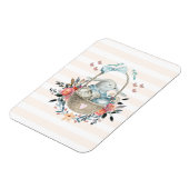 Niedliches Bunny in einem Korb mit Eiern und Hübsc Magnet (Linke Seite)