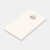 Niedliches Bunny in einem Korb mit Eiern und Hübsc Post-it Klebezettel (angewinkelt)