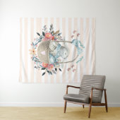 Niedliches Bunny in einem Korb mit Eiern und Hübsc Wandteppich (Beispiel (Horizontal))