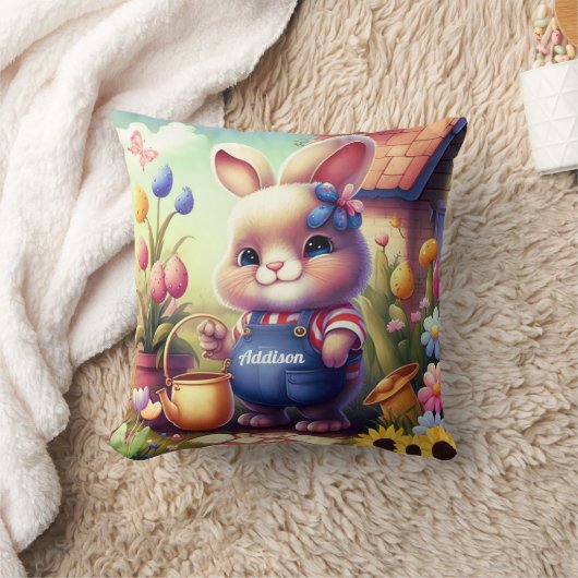 Niedliches Bunny Kid Kissen (Decke)