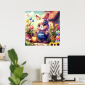 Niedliches Bunny Kid Poster (Heimbüro)