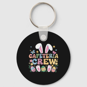 Niedliches Bunny Lunch Lady Cafeteria Crew Frohes  Schlüsselanhänger