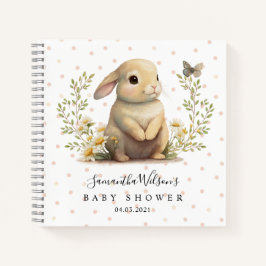 Niedliches Bunny mit Butterfly Baby Showbook Notizblock