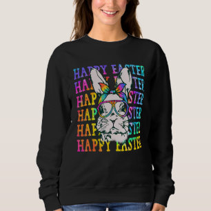 Niedliches Bunny mit Gefärbte Krawatte Sonnenbrill Sweatshirt