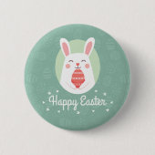 Niedliches Bunny mit Ostereis| Button (Vorderseite)