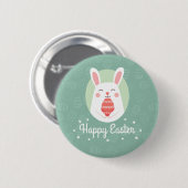 Niedliches Bunny mit Ostereis| Button (Vorne & Hinten)