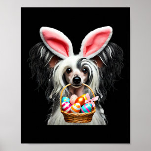 Niedliches Bunny Ohr Chinesisch gezaubert Hunde Os Poster