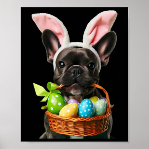 Niedliches Bunny Ohr Französischer Bulldog Hund Os Poster