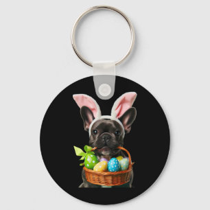 Niedliches Bunny Ohr Französischer Bulldog Hund Os Schlüsselanhänger