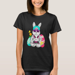Niedliches Bunny Playing Video Game Game Happy Ost T-Shirt