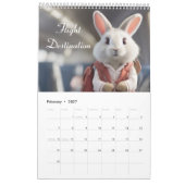 Niedliches Bunny Rabbit 2024 Kalender (Feb 2027)