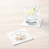 Niedliches Bunny Rabbit Girl Baby Rechteckiger Pappuntersetzer (Vor Ort)