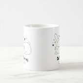 Niedliches Bunny Rabbit Herz Personalisierter Name Kaffeetasse (Mittel)