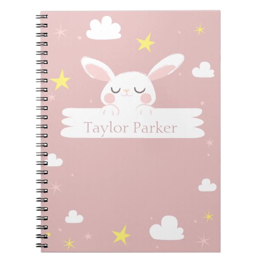 Niedliches Bunny-Rabbit-Notebook Notizblock (Vorderseite)