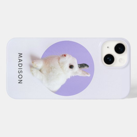Niedliches Bunny Rabbit Oster Moderner Chic Person Case-Mate iPhone Hülle (Rückseite (Horizontal))