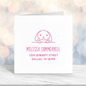 Niedliches Bunny Rabbit Peeking oben Adresse 2 Permastempel
