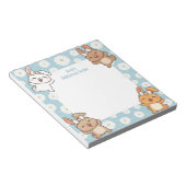 Niedliches Bunny Rabbit Personalisiert Mitzvah Hin Notizblock (angewinkelt)
