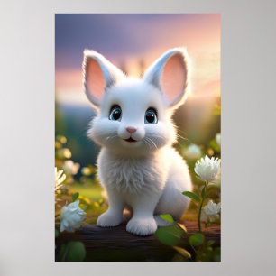 Niedliches Bunny Rabbit Poster