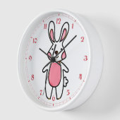 Niedliches Bunny Rabbit Uhr (Winkel)