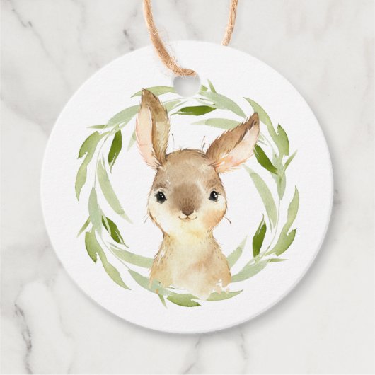 Niedliches Bunny Rabbit Vielen Dank Geschenkanhänger (Vorderseite)