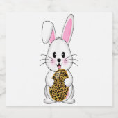 Niedliches Bunny Rabbit Wine Sticker Funny Novelft Schaumweinetikett (Einzelnes Label)
