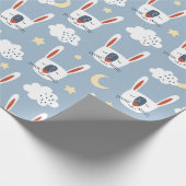 Niedliches Bunny Rabbit Wrapping Paper Geschenkpapier (Ecke)