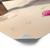 Niedliches Bunny Summer Coasty Kids Poster (Ecke)