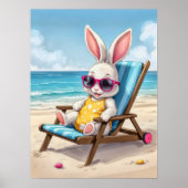 Niedliches Bunny Summer Coasty Kids Poster (Vorne)