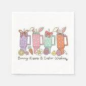 Niedliches Bunny und Bows Retro Coquette Pastete O Serviette (Vorderseite)