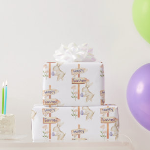 Niedliches Bunny und eig Happy Oaster Geschenkpapier