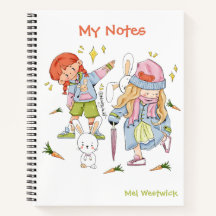 Niedliches Bunny und Girls Meine Notizen EDITABLE