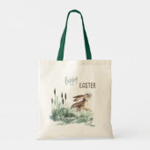 Niedliches Bunny Watercolor Ostereier Jagd Tragetasche (Rückseite)