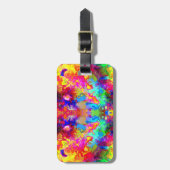 Niedliches, buntes abstraktes Phantom-Wurfkissen Gepäckanhänger (Vorderseite vertikal)