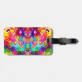 Niedliches, buntes abstraktes Phantom-Wurfkissen Gepäckanhänger (Rückseite horizontal)