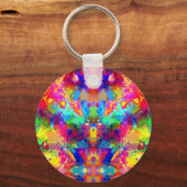 Niedliches, buntes abstraktes Phantom-Wurfkissen Schlüsselanhänger (Vorderseite)