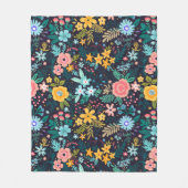 Niedliches buntes Blumenmuster Fleecedecke (Vorderseite)